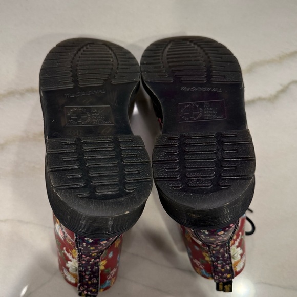 Dr Martens 1460 Pascal Boots Size 5 Floral Clash Wanderlust Red Purple - Picture 9 of 14